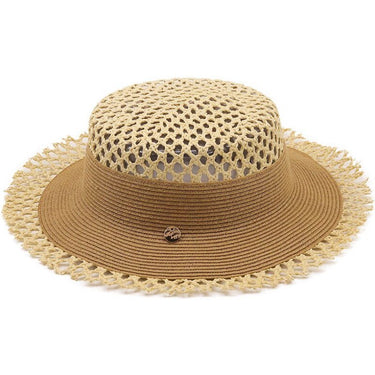 chapeau de paille plat femme